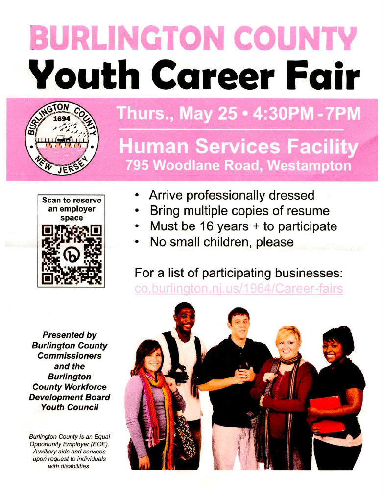 image of Burlington County Youth Career Fair Flyer